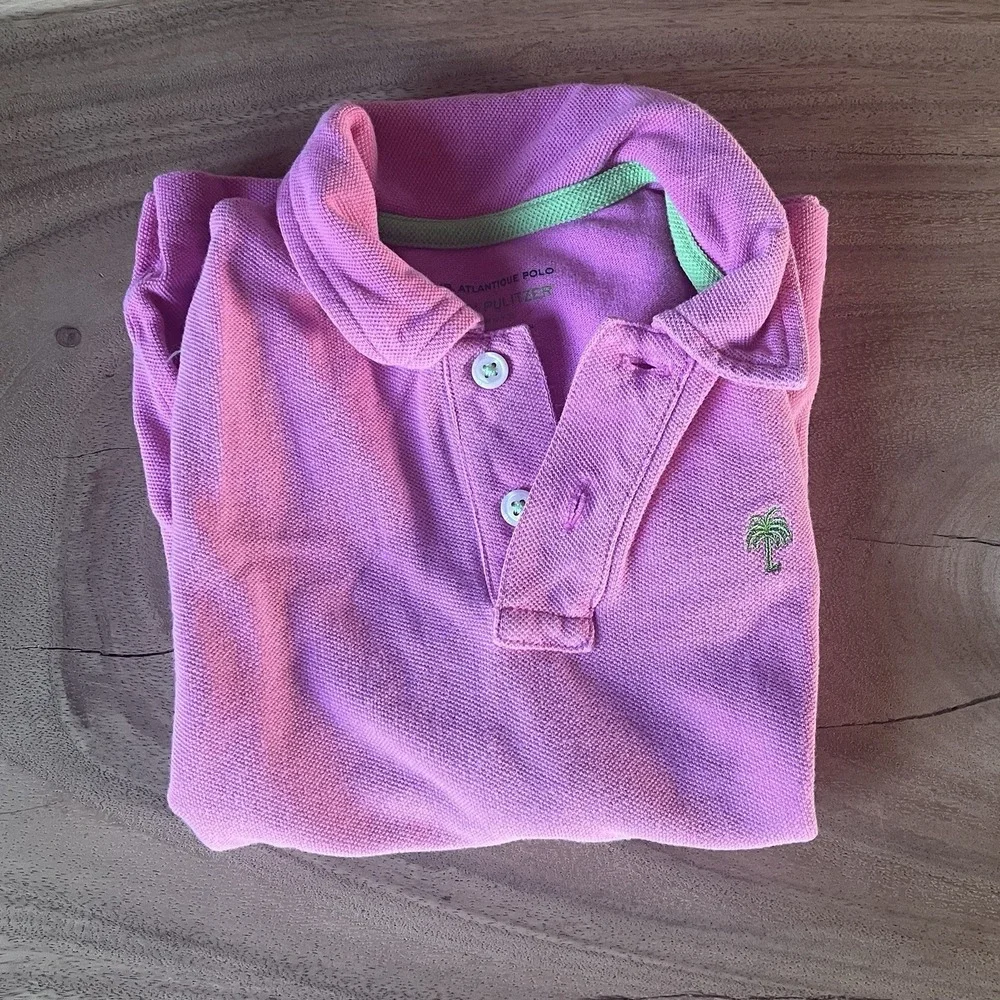 lilly‎ pulitzer Boys Polo 4/5 Small Pink Polo Shirt Embroidered